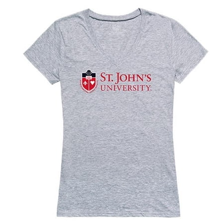 St. Johns University Women Seal Tee Shirt - Heather Grey - Medium