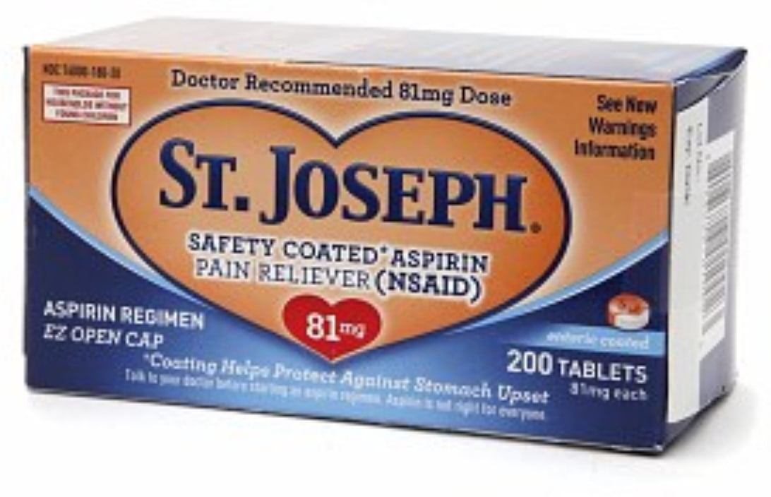 St. Joseph Enteric Coated Aspirin 81mg 200 Tablets