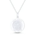 thumbnail image 1 of St. Joseph, Foster Father of Jesus, Patron Saint of the Catholic Church 19mm (0.8in) Medallion Pendant & Chain Necklace in .925 Sterling Silver, 1 of 1