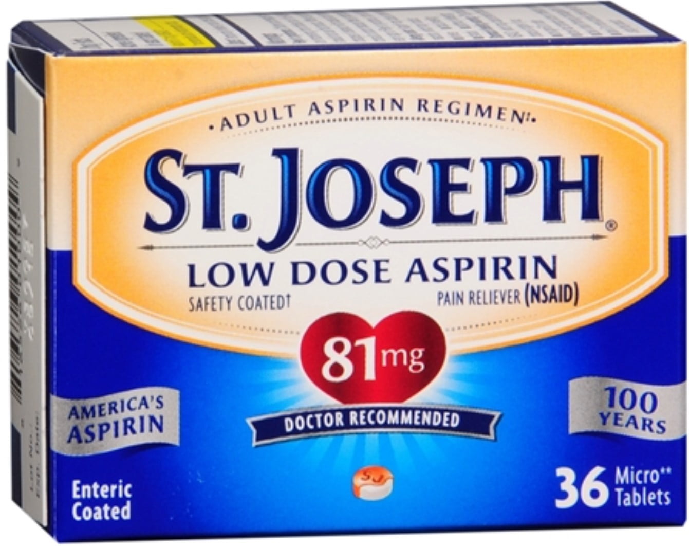 トップス aspirin St. Joseph Low Dose Enteric Safety Coated Pain Relieving Aspirin