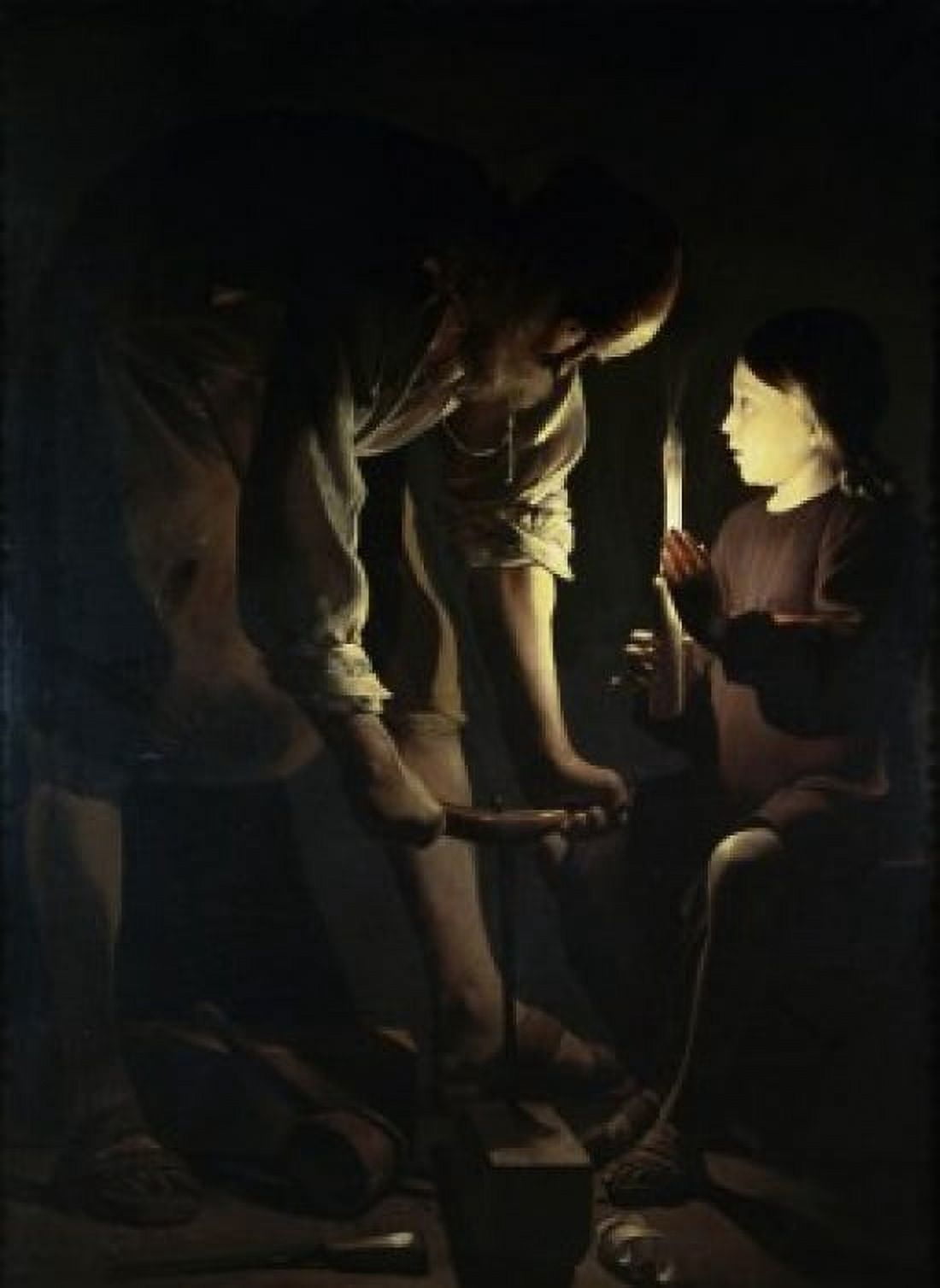St Joseph the Carpenter 17th C Georges de La Tour (1593-1652 French) Musee Du Louvre Paris Canvas Art - Georges De La Tour (18 x 24)
