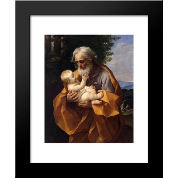 St Joseph with the Infant Jesus 20x24 Framed Art Print by Reni, Guido