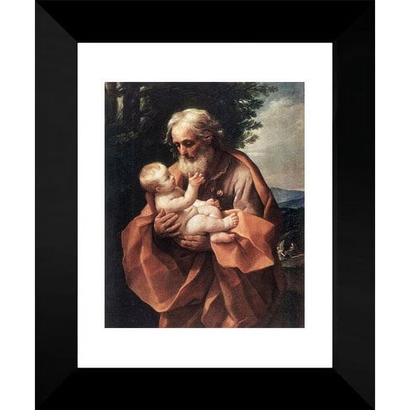 St Joseph with the infant Jesus 15x18 Framed Art Print by Reni, Guido