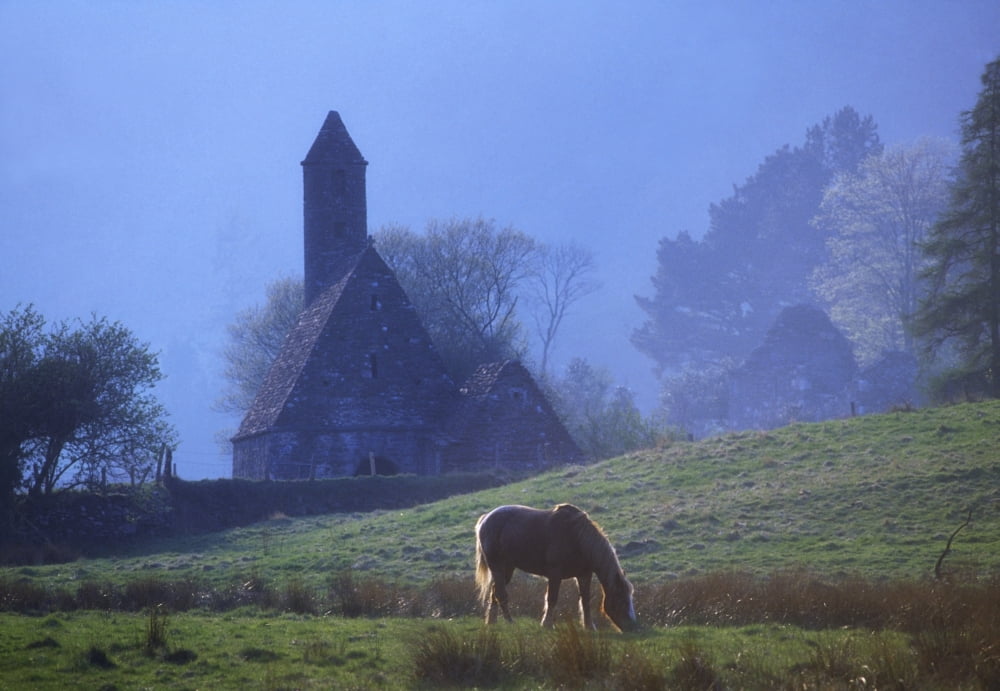 St Kevins Kitchen Glendalough County Wicklow Ireland Canvas Art - The Irish Image Collection Design Pics (18 x 12)