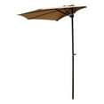 thumbnail image 1 of St. Kitts 9-Foot Half Round Vented Patio Wall Umbrella with Aluminum Pole, 1 of 2