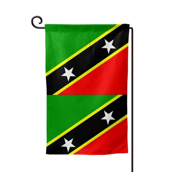St.Kitts And Nevis Large Flag Garden Flag Double Sided Flags with Vivid Color for Yard Lawn Garden Decor 12.5 x18 Inch Square