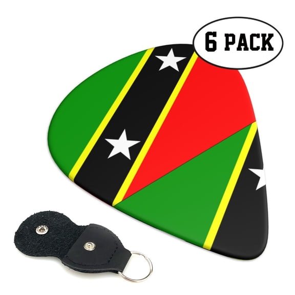 St.Kitts And Nevis Large Flag Guitar Picks for Guitar Bass Music Instruments Women Men Guitar Picks