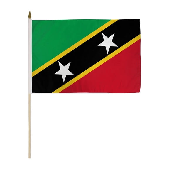 St. Kitts & Nevis 12x18in Stick Flag