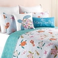 thumbnail image 1 of C&F Home St. Kitts Full/Queen 3 Piece Quilt Set Summer Beach Ocean Coastal Sea Turtle Sea Horse Reversible Machine Washable Lightweight Bedspread Coverlet Full/Queen 3 Piece Set Green, 1 of 4