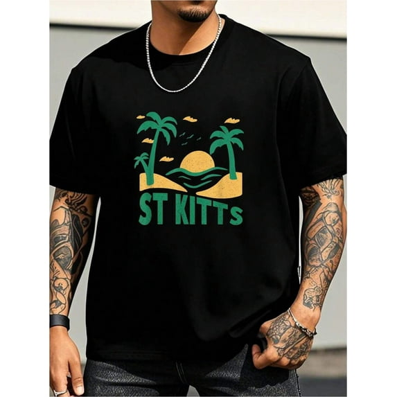 St Kitts Summer Vacation Travel Souvenir Men Women Kids-Shirt Men's-Shirt Graphic Tees Crop Tops Outfits Tops-Shirt