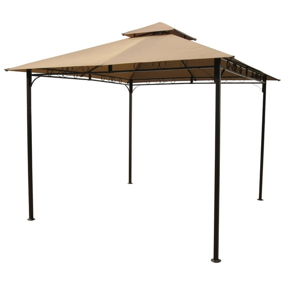 International Caravan Hamilton Outdoor Canopy Gazebo in Khaki