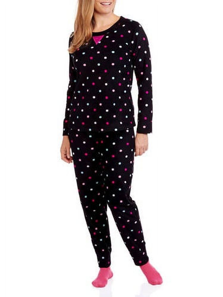 St Ladies Ls Scp Mf Pj Set Dot - Walmart.com