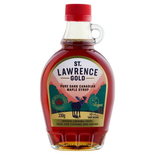 St Lawrence Gold Dark Robust Taste Maple Syrup 330g, British Import (Pack of 2)