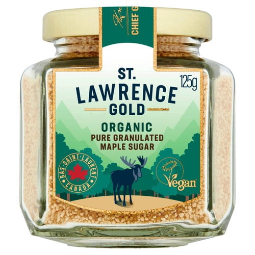 St Lawrence Gold Organic Pure Maple Sugar 125g, British Import (Pack of 2)
