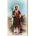 thumbnail image 1 of St. Lawrence holy card - laminated - Pack of 25, 1 of 2