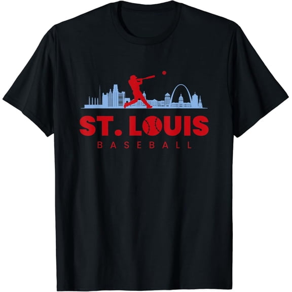 St Louis Baseball Vintage Minimalist Retro Baseball Lover T-Shirt