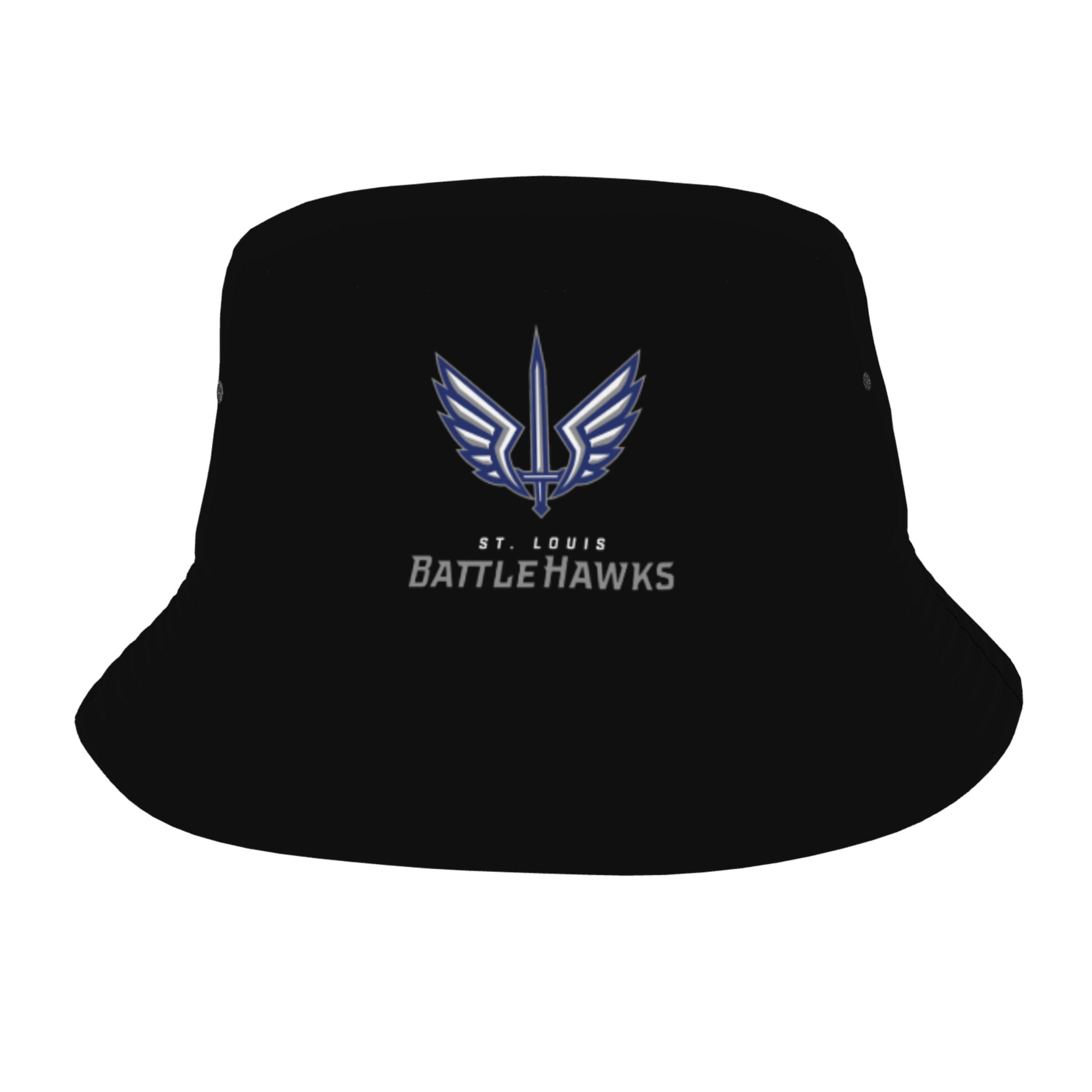 St. Louis BattleHawks Bucket Hat Black One Size Adjustable Snapback Hat 