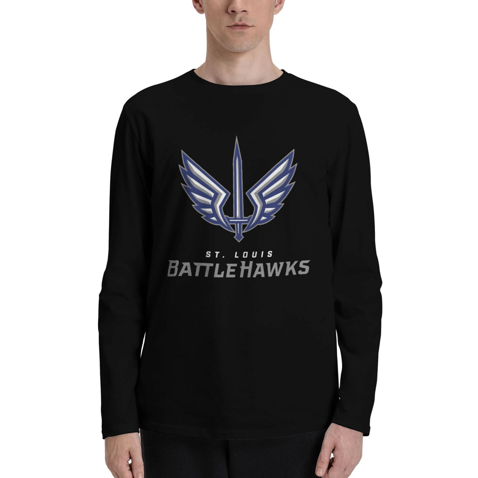 St. Louis BattleHawks Men's Basic Short Sleeve T-Shirt Black Large