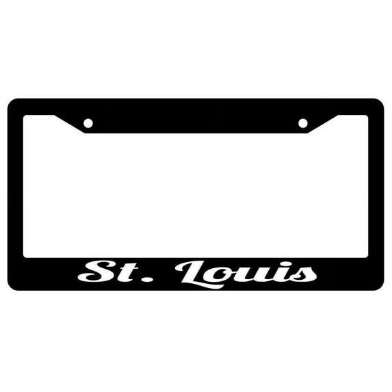 St. Louis Black Plastic License Plate Frame
