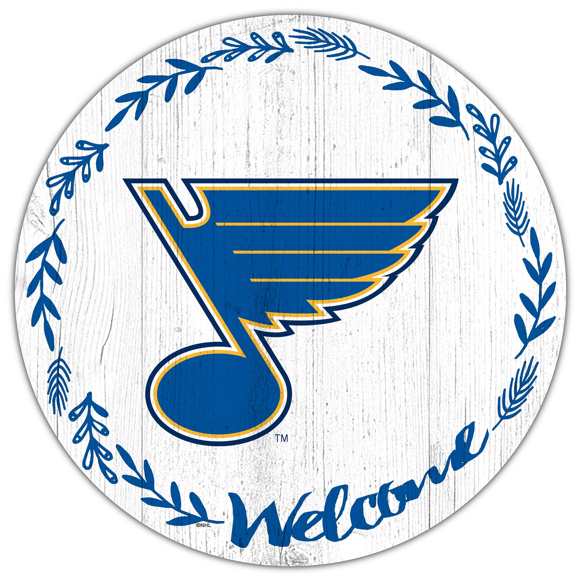 St. Louis Blues 12 Welcome Circle Sign