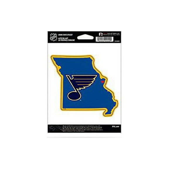 St Louis Blues 5 Inch Sticker Decal, Home State Design, Flat Vinyl, Full Adhesive Backing