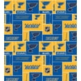 thumbnail image 1 of St. Louis Blues Cotton Fabric Box Design-Sold By The Yard, 1 of 2