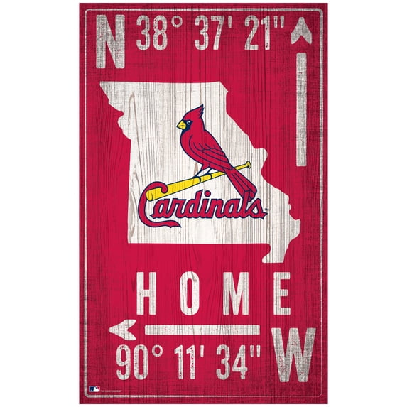 St. Louis Cardinals 11" x 19" Coordinate Sign