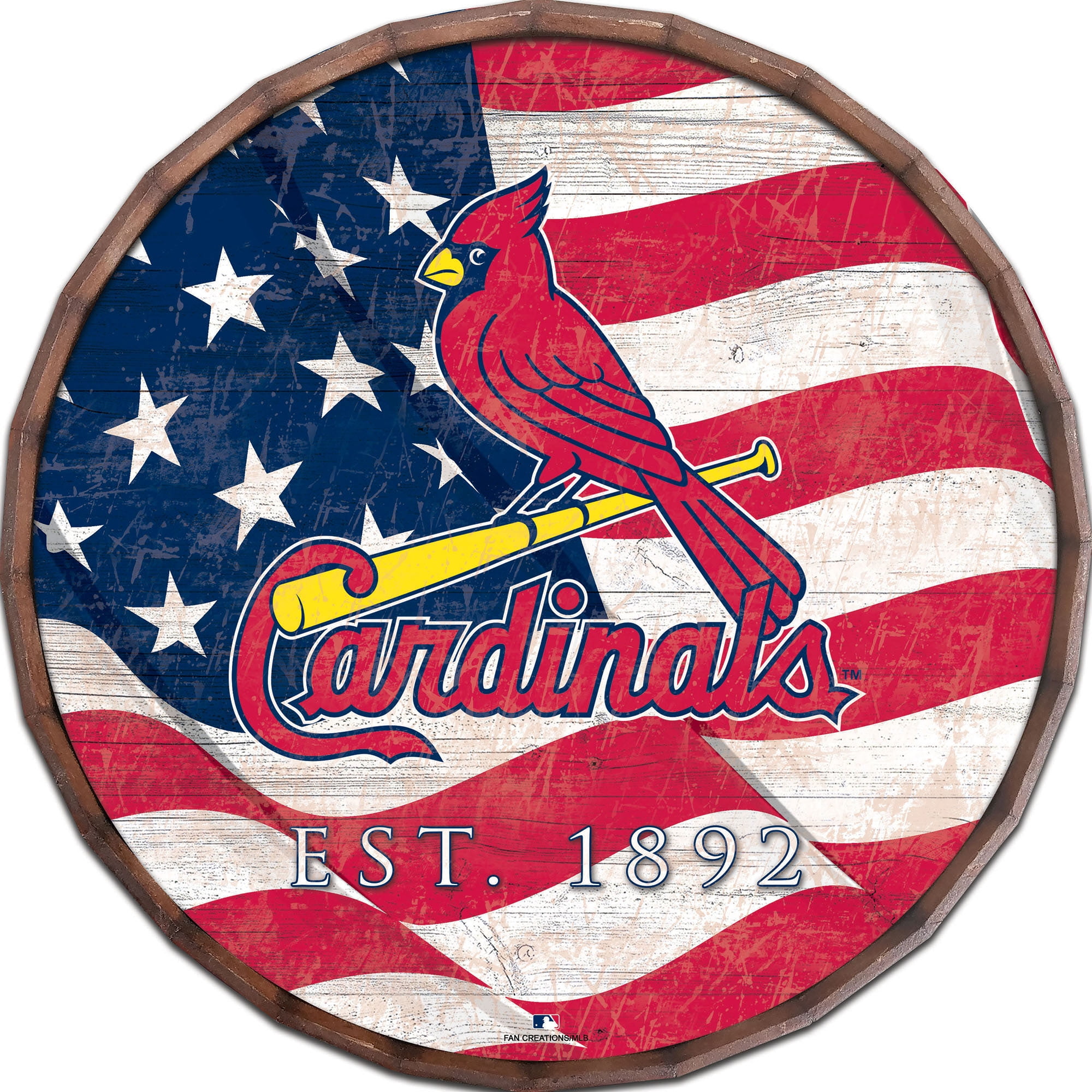 St. Louis Cardinals 16 Flag Barrel Top Sign 