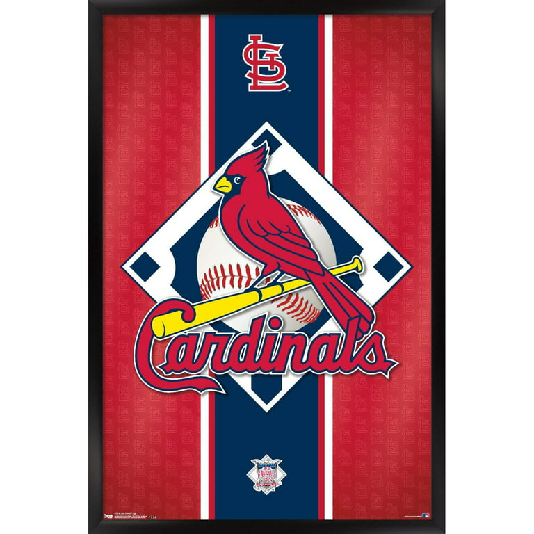 St. Louis Cardinals 24.25'' x 35.75'' Framed Logo Poster