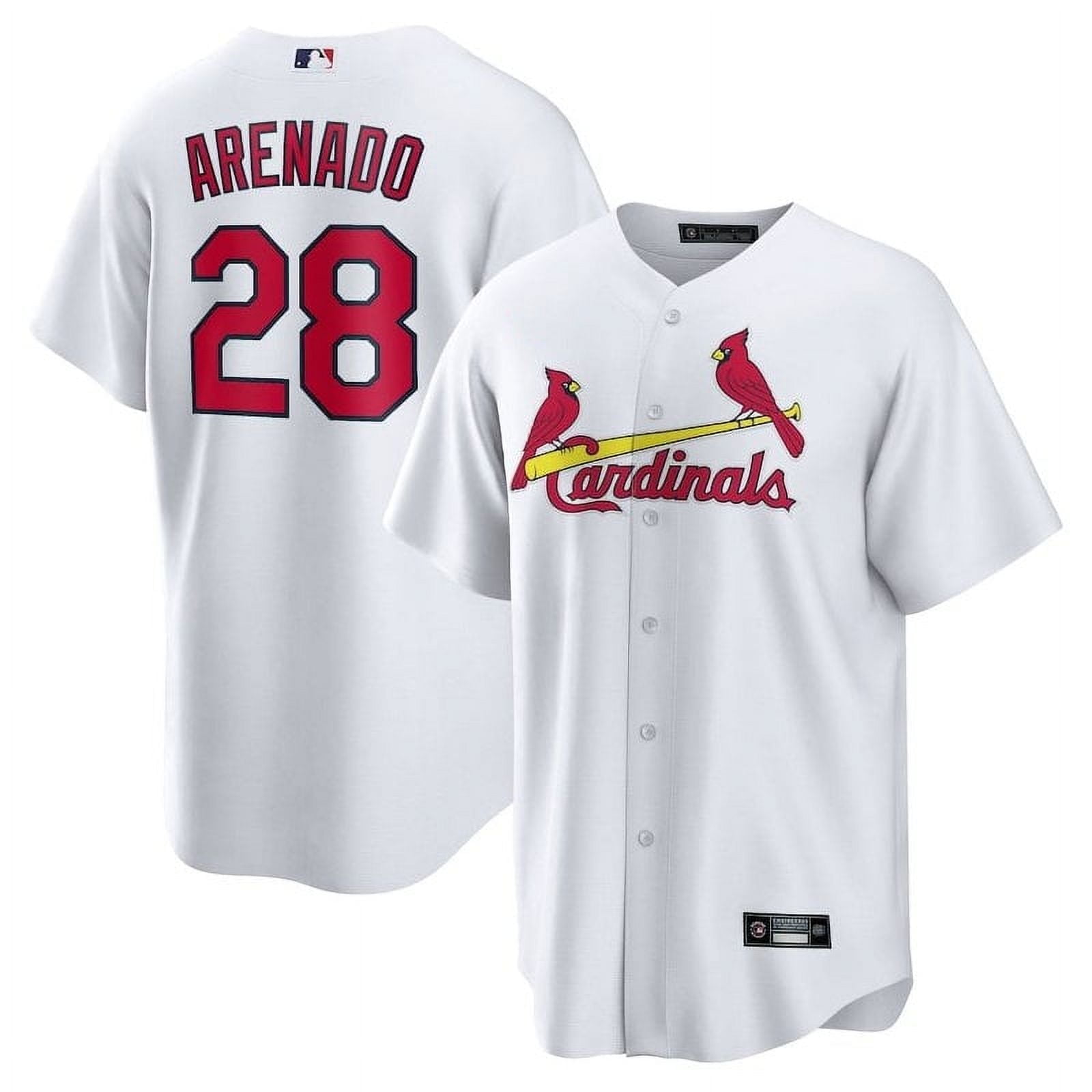 St._ Louis_Cardinals 28 Sandblasted Fans Apparel Baseball Jersey Home