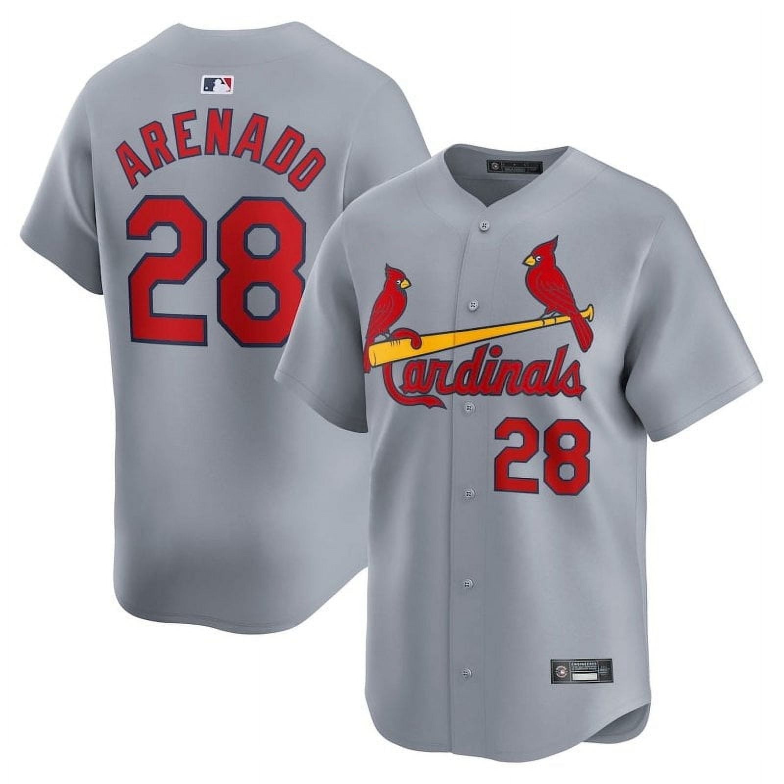 St._ Louis_Cardinals 28 Sandblasted Fans Apparel Baseball Jersey Home