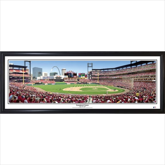 St. Louis Cardinals 39" x 13.5" Inaugural Game Standard Black Framed Panorama
