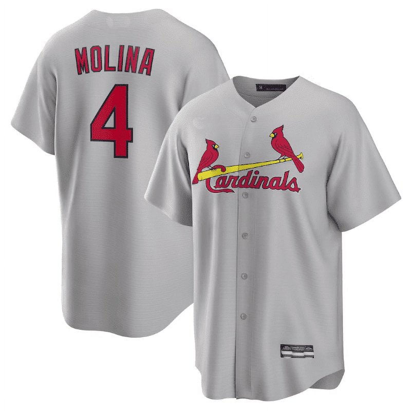 St._ Louis_Cardinals 4 Molina Fans Apparel Baseball Jersey Home Shirt