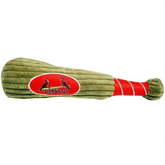 Pets First MLB St. Louis Cardinals BAT TOY for DOGS & CATS. 29 MLB Teams available. - Plush PET TOY with inner SQUEAKER. Officially Licensed Baseball BAT.