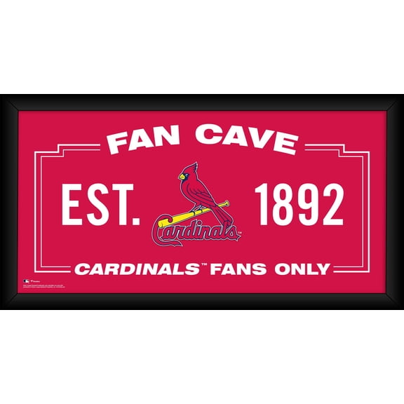 St. Louis Cardinals Framed 10" x 20" Fan Cave Collage