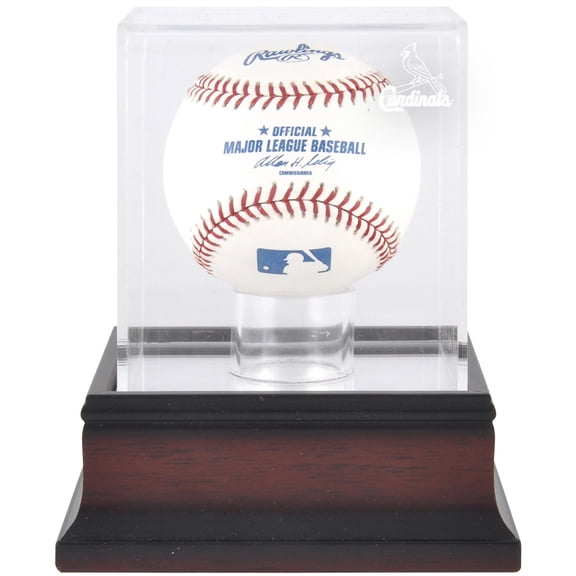 St. Louis Cardinals Mahogany Baseball Logo Display Case
