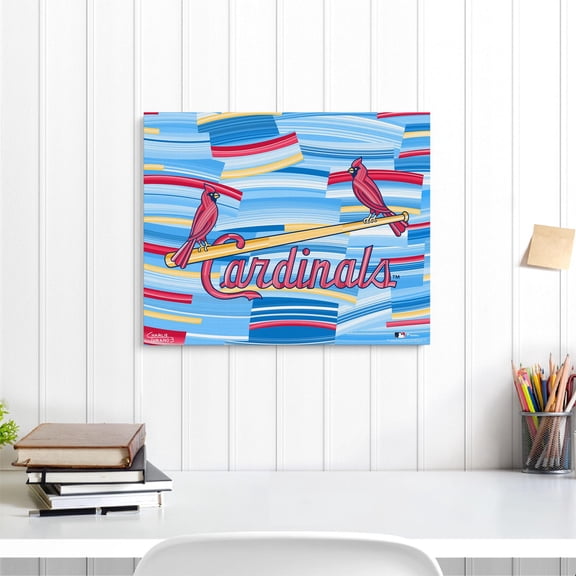 St. Louis Cardinals Stretched 16" x 20" Embellished Canvas Giclee Print - Art by Charlie Turano III - Throwback - Fanatics Authentic Certified