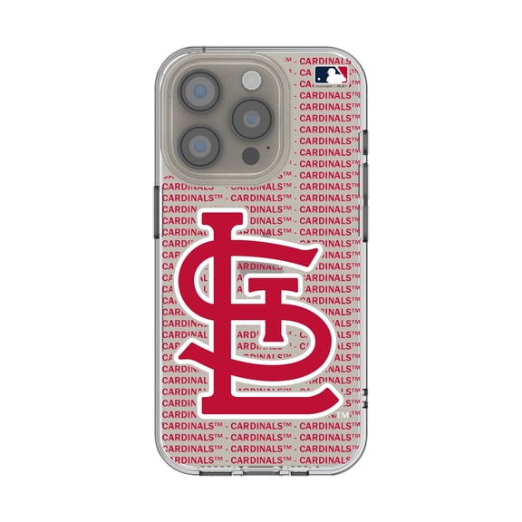 St. Louis Cardinals Text Backdrop Clear iPhone Case