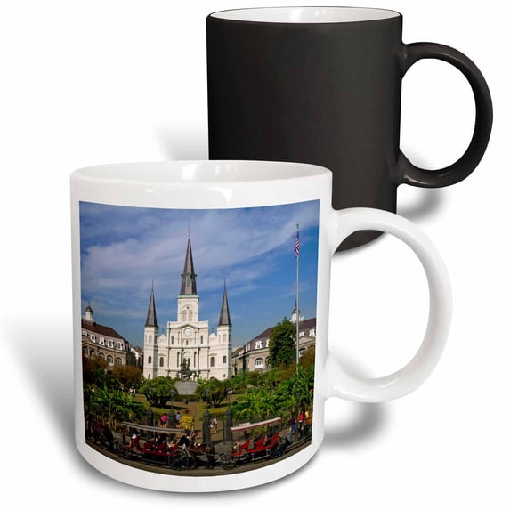 3drose, St. Louis Cathedral, New Orleans, Louisiana - Us19 Dfr0091 - David R. Frazier, 11oz Magic Transforming Mug
