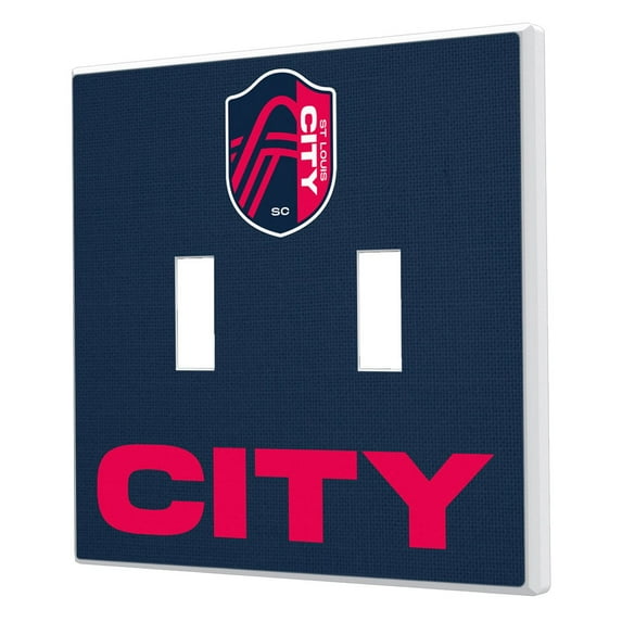 St. Louis City SC Solid Design Double Toggle Lightswitch Plate
