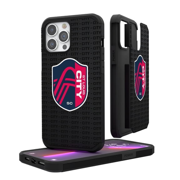 St. Louis City SC iPhone Text Backdrop Rugged Case