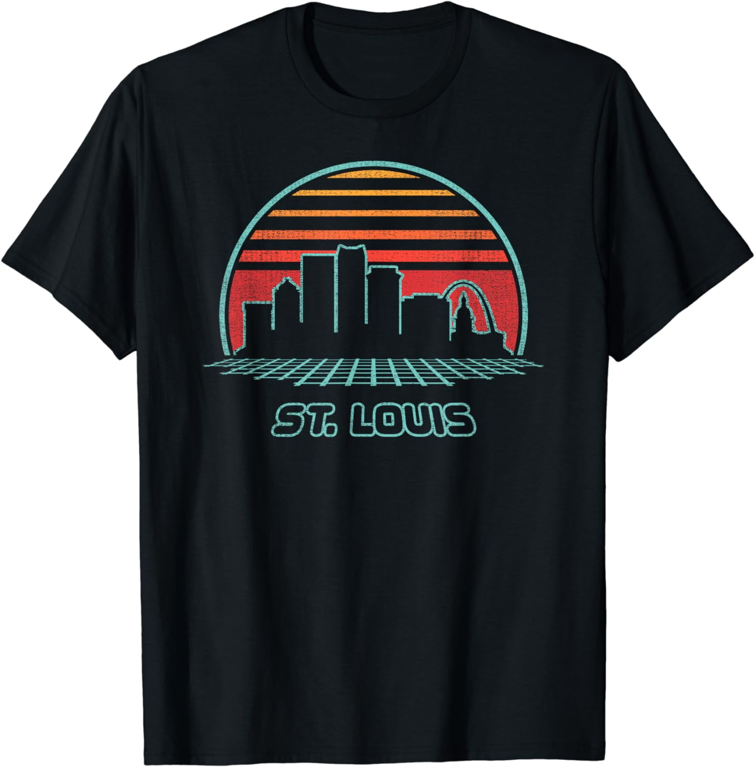 St. Louis City Skyline Retro 80s Style Souvenir Gift T-Shirt - Walmart.com