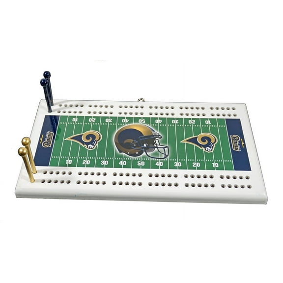St Louis Classic Football Rams Two-Track Cribbage Board & Pegs