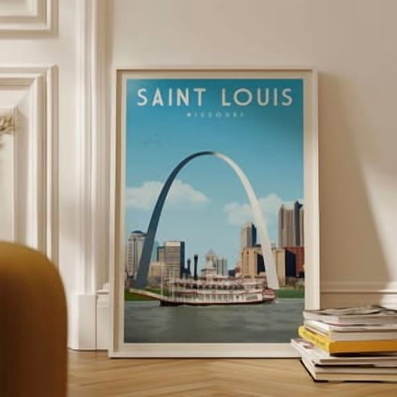 St Louis Gateway Arch Poster, Poster Home Decor, Poster Only