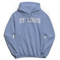 thumbnail image 1 of St Louis Graphic Light Blue Men's Cotton Pullover Hoodie, 1 of 1