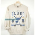 thumbnail image 1 of St. Louis Hockey Sweatshirt Crewneck, Vintage Blues shirt, St. Louis Hockey Fan shirt, Hockey Tee, Blues Sweatshirt, St. Louis Hockey Shirt ,Sand Color,Size M, 1 of 5