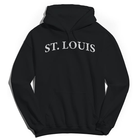 St Louis Humor Graphic Black Men's Crewneck Sweatshirt Hoodie