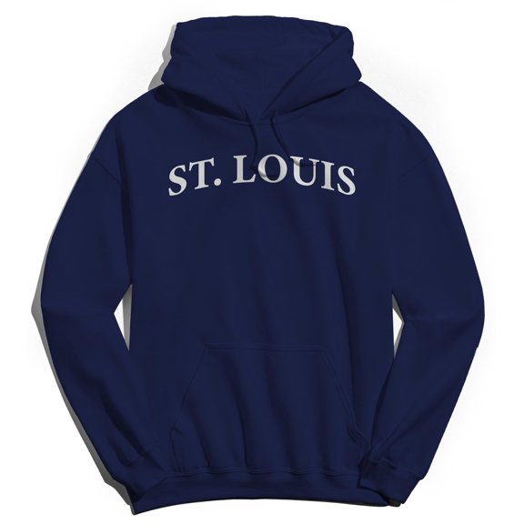 St Louis Humor Graphic Navy Men's Crewneck Sweatshirt Hoodie