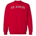 thumbnail image 1 of St Louis Humor Graphic Red Men's Crewneck Sweatshirt, 1 of 1