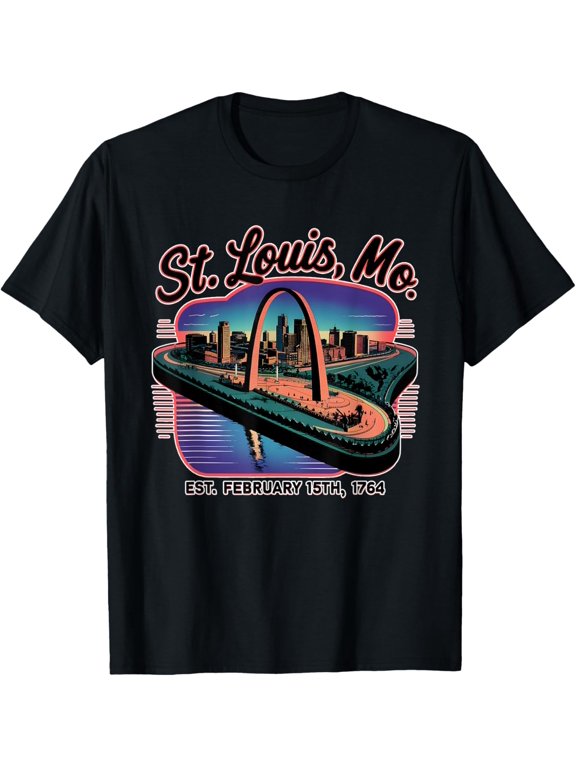 St. Louis MO. Souvenir Vintage Nostalgic Cityscape tee Funny Creative Graphic T-Shirt